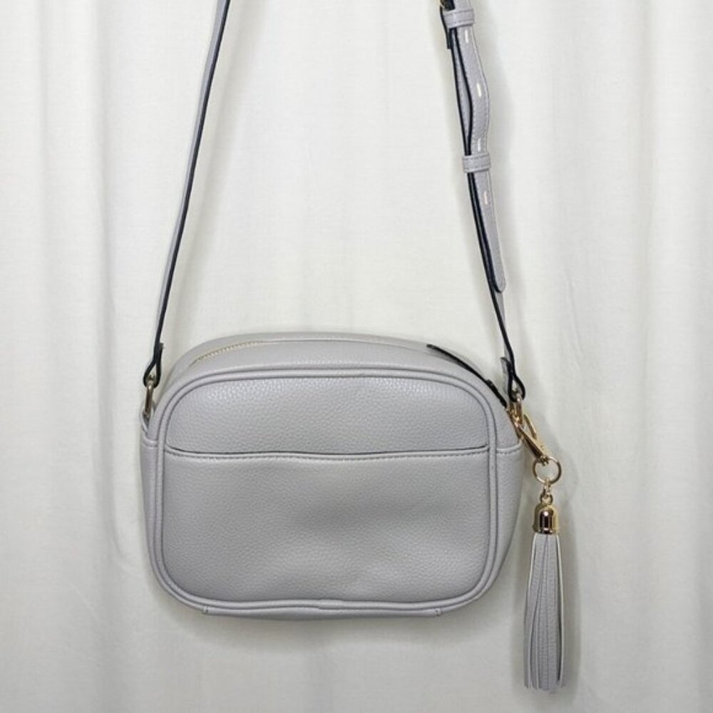 Kate & Alex Gray Cuffaro Design Crossbody Purse